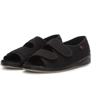 Adjustable Closure Diabetic Shoes for Men - Easy On/Off Slippers for Swollen Feet - Black Size 7.5 - Buy Online on GoSupps.com