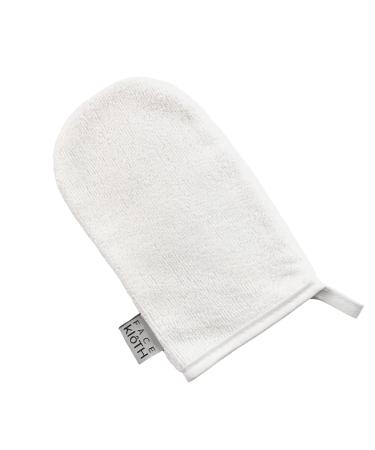 REUSABLE MAKEUP REMOVER MITT WHITE MICROFIBRE