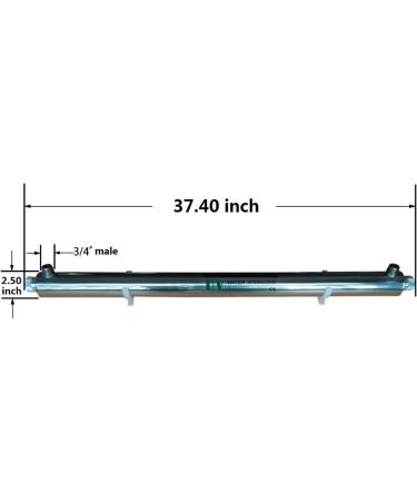 Realgoal UV 55w Water Purifier 12GPM with Extra 2 Lamps Extra 1 Quartz Sleeve Extra 1 Ballast UV Water Filter for Whole House Purification 55W UV STERILIZER + EXTRA 2 LAMPS/1 TUBE/1 BALLAST - Buy Online on GoSupps.com