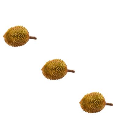 HOMSFOU 3pcs Artificial Imitation Durian Artificial Vegetable Decor Simulation Fruit Artificial Fruit Toy Lifelike Model Decoraciones Para Salas De Casa Fake Fruit Plastic Big Fruit Yellowx3pcs 25X15X15CMx3pcs