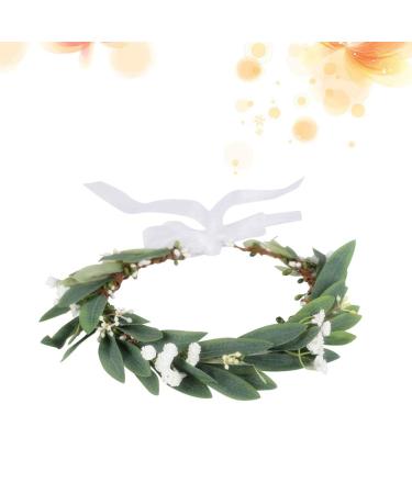 Buy Lurrose Imitation Olive Garland Bridal Headpiece | Elegant Olive Leaf Wreath Hair Accessories for Parties & Photos | International Shipping Available - Buy Online on GoSupps.com