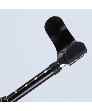 Black Textured Crutch with Semicircle Armrest Lightweight and Durable Aluminum Walking Sticks PVC Comfort Grip Easy Walking Mobility Aids Pair Selfless dedication - Buy Online on GoSupps.com