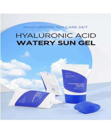 ISNTREE Hyaluronic Acid Watery Sun Gel 50ml x 2 - SPF 50+ PA++ | Water Resistant Non-Greasy Daily Sunscreen | Strong UV Protection | No White Cast | Nourishing Skincare - Buy Online on GoSupps.com