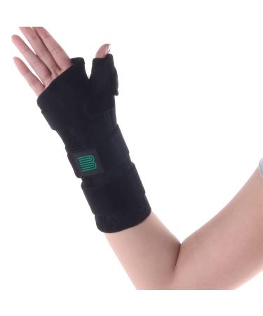 bounfend  Wrist Brace With Thumb Spica Splint Stabilizer  Night Support for Arthritis Pain  Injury  Tendonitis  Sprain  Carpal Tunnel  (Right Hand  S/M) Small Size S/M Right Side