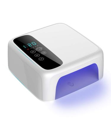 BETE Cordless Led Nail Lamp, Wireless Nail Dryer, 72W Rechargeable Led Nail Light, Portable Gel UV Led Nail Lamp with 4 Timer Setting Sensor and LCD Display, Professional Led Nail Lamp for Gel Polish White - Buy Online on GoSupps.com