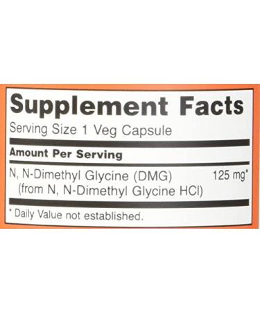 Now Foods DMG 125 mg - 100 Veg Capsules | Optimal Immune Support & Energy Boost - Buy Online on GoSupps.com