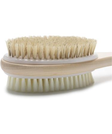 Dual-Sided Shower Brush Set - Soft & Stiff Bristles, Long Handle Back Scrubber for Wet/Dry Brushing - Pack of 3 - Buy Online on GoSupps.com