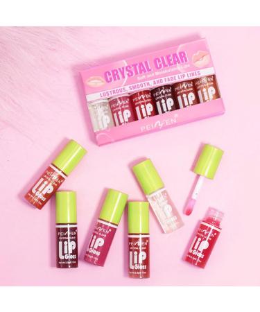 6 Colors Lip Oil & Lip Glaze - Hydrating & Vegan Gloss Big Brush Head Non-Sticky Formula for Plumping Shine - Buy Online on GoSupps.com