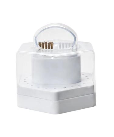 2 In 1 Nail Drill Bit Holder With Cleaning Brush 24 Holes Drill Bits Stand Display Organizer Drill Bits Organizer Box 2 In 1 Nail Drill Bit Holder With Cleaning Brush Nail Drill Bits Organizer Box White