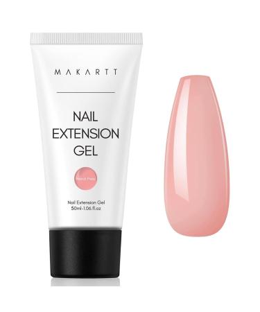 Makartt Poly Nail Gel 50ml Nude Extend Gel for Nails Trending Builder Nail Gel Stylish French Press Nail Extension Gel Manicure Fall Hard Gel for Nails Pink