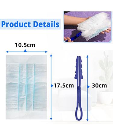 qazaa 20PCS Blue Dusters Refills for Dusters Disposable Electrostatic Duster for Cleaning Manual Easy Install Easy to Use with Dust Refill - Buy Online on GoSupps.com