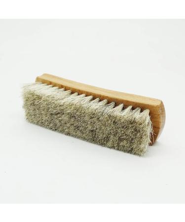 Premium Horsehair Shoes Brush Set of 2 - Ideal for Shoes Boots Car Seats Sofas Bags - Enhance Shine and Clean with Genuine Horsehair Bristles - For Men's Shoe Care For Men - Buy Online on GoSupps.com