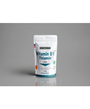 Vitamin B1 100mg (Thiamin) 180 Tablets Suitable for Vegans and Vegetarians Made in UK by Futurevits 6 Month Supply Premium Grade only.