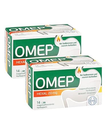 Omep Hexal for acid-related stomach complaints 2x14 pieces including a hand cream from vitenda