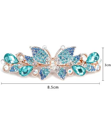 Elegant Butterfly Crystal Rhinestone Vintage Hair Clips for Women - Stylish Wedding Hair Accessories for Thick & Thin Hair - Lichengtai Hair Jewelry in Purple - Buy Online on GoSupps.com