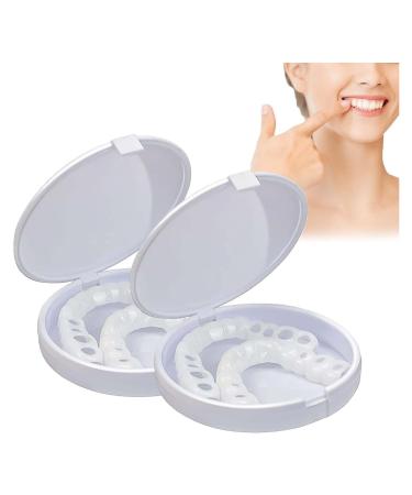 Flipped warm 2 pair of upper lower teeth veneer tooth cover teeth to put on to put on false teeth cover veneeer for men and women