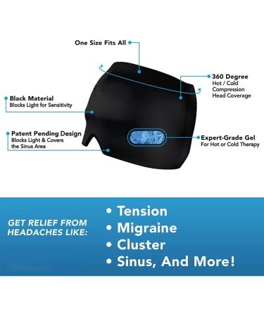 Tcare Cold Therapy Form Fitting Gel Ice Headache Migraine Relief Cap Ice Pack Eye Mask for Puffy Eye Tension Sinus Stress Relief - Buy Online on GoSupps.com