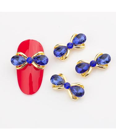 10pcs 3D Nail Art Crystal Rhinestone Bow Big Gems Charms for Nail Art Decoration Jewelry Sparkle Craft DIY Beads (#3027 10pcs)