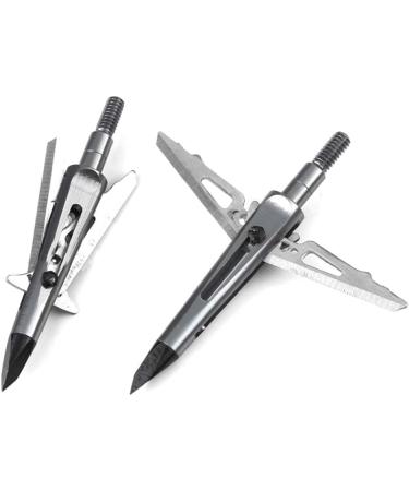 JIANZD 3 Blades Hunting Broadhead 100 Grain Arrow Heads - 6Pcs Silvery Kill-B Compatible with Traditional & Compound Bows - Buy Online on GoSupps.com
