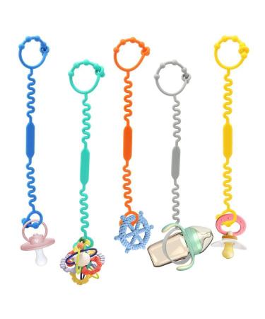 Leadstar Cup Catcher Baby 5 pacifier chain silicone stroller chain stroller toy chain fastening safety belts toy chain for learning spoon bite ring bottles high chairs car seat