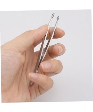 Hair Removal Tweezers Nose Hair Tweezers Stainless Steel Round Tip Face Hair Remover Eyelash Eyebrow Tweezers - Buy Online on GoSupps.com