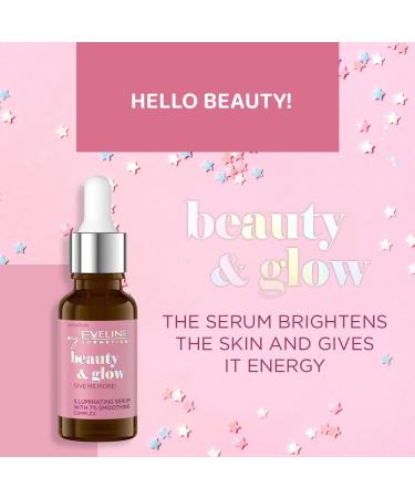 Eveline Cosmetics Beauty & Glow Brightening Serum with Smoothing Complex 7% 18 ml - Buy Online on GoSupps.com