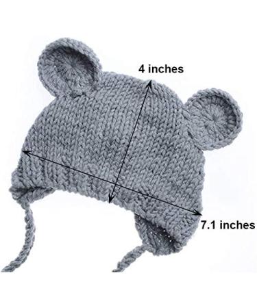 ECYC Newborn Baby Bear Hat Beanie with Bear Dolls - Grey | Photography Accessories - Buy Online on GoSupps.com