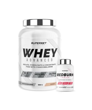 Superset Nutrition | Fitness Remodeling Program - 100% Whey Protein Advanced 900g Cookies - Redburn Ladies | Achieve a slim and shapely silhouette in 4 weeks