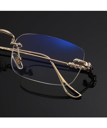 Eyglajdd Metal Reading Glasses for Men & Women - Unisex 1.0x Gold Reading Aid - International Shipping Available - Buy Online on GoSupps.com