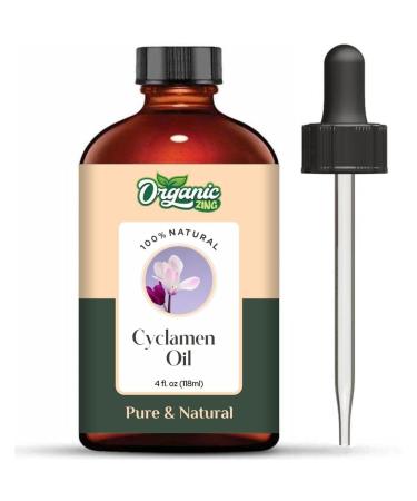 Organic Zing Cyclamen Oil Cosmetic Grade (118 ml / 3.99 fl oz) - Floral Aromatic Oil for Skin Care Hair Blends Massage Oils & DIY Formulations