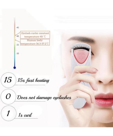 Sujurio Pink Electric Eyelash Curler Lasting and Portable Shaping Curling Eyelash Clip - Buy Online on GoSupps.com