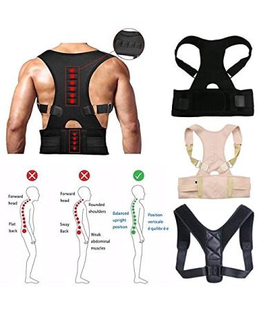 Posture Corrector Rug Posture Woman Chest CorrectorBack Brace Spine Support Belt Posture CorrectorWoman Back Straightener Back Brace (Black M) Better life Black L - Buy Online on GoSupps.com