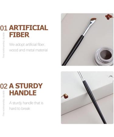 KALLORY 3pcs Eyebrow Brush Eyeliner Pencil Angled Makeup Brush Eyeliner Tool Applicator Flat Head Gel - Buy Online on GoSupps.com