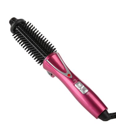 Hair Curler Brush Professional Curling Iron Brushes Salon Air Paddle Styling Brush Negative Ion Generator Ceramic Lightweight Hot Air Volumize Hair Brush for Volume and Soft Curls(US)