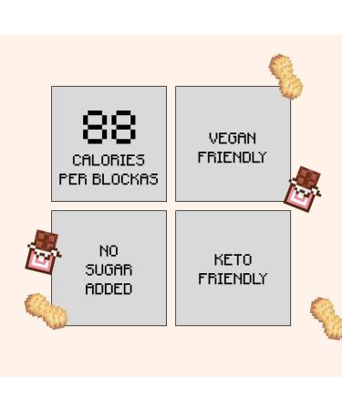 Nicks Minecraft Minis Peanut Chocolate Blocks - Gluten-Free & Vegan Nut Snack Bars 160g (8x20g) - Buy Online on GoSupps.com