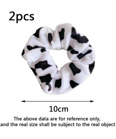 Froiny Cow Pattern Hair Ring Scrunchie - Stylish Elastic Hair Tie for Women & Girls | Trendy Accessories - Buy Online on GoSupps.com