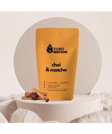 TORO Matcha Chai Blend Authentic Chai Flavour unsweetened 40g - Buy Online on GoSupps.com