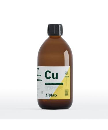 Cuivre Oligo- l ment - Livlab - 500 ml - Flacon Verre Solution Ionique Stabilis e Eau D min ralis e Sans Additifs