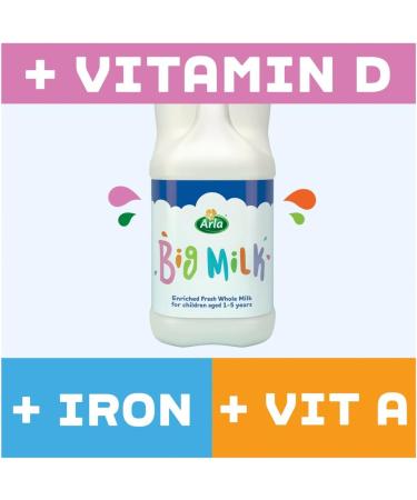 Arla Big Milk Whole Milk for Big Kids Aged 1+ 2 Litre - Buy Online on GoSupps.com