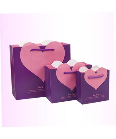 Healifty 3pcs Paper Bags Wedding Paper Bag Papar Bags Purple Love Shopping Gift Bag 1 count (Pack of 1) Purplex3pcs - Buy Online on GoSupps.com