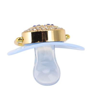 Soft Touch Silicone Baby Pacifier 6-18 Months | Bling Anti-Static Design | Newborn Essentials - M Blue - Buy Online on GoSupps.com