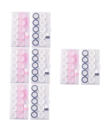 Solustrie 8 sentences Storage box for colored contact lenses contact lens container contact housing kit container for contact lenses contact case macaron storage box bottle travel pp white