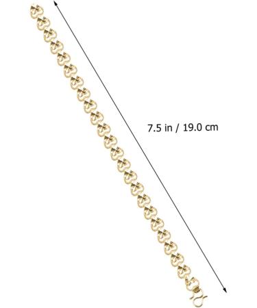 VALICLUD Girlfriend Gift 3pcs Heart Shaped Bracelet Gold Plated Jewelry Copper Bracelets Heart Shaped Chain Accessories Miss Simple Girlfriend Gifts - Buy Online on GoSupps.com