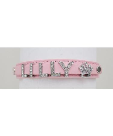 pets-lover Personalised Dog Puppy Cat Pet NAME Collar (Pink XS(1.5CM*30CM)) Pink XS(1.5CM*30CM) - Buy Online on GoSupps.com