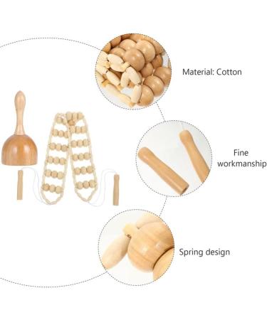Healifty 2-In-1 Wood Therapy Massagers | Body Gua Sha & Roller Kit for Relaxation - International Shipping Available - Buy Online on GoSupps.com