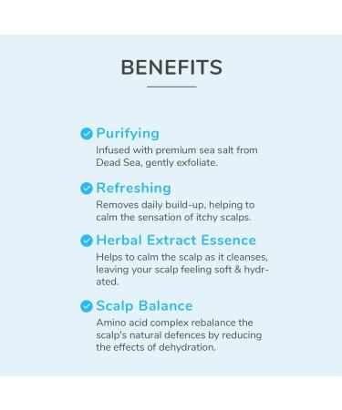 Sea Salt Scalp Exfoliating Scrub | Cleanse Oily Scalps Reduce Flakes & Itchiness | 9.8 oz - Silicone & Paraben Free Unisex - Buy Online on GoSupps.com