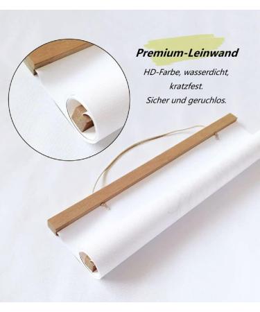 Kids Self-Confidence Poster | German Affirmation Art for Children's Room | A2 Size with Teak Wood Bar & Magnetic Fastening | Positive Affirmations for Animal Lovers - Buy Online on GoSupps.com