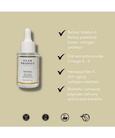 Retinol Face Serum for Fine Lines & Wrinkles - Anti-Aging Dark Spot Remover | 30ml High Purity Concentrate - Buy Online on GoSupps.com