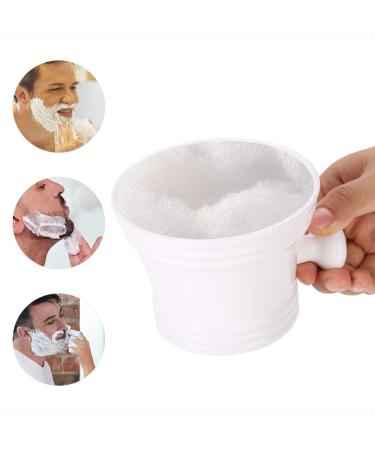Portable White Plastic Shaving Soap Bowl - Perfect for Men's Daily Hot Shaving at Home | International Shipping - Buy Online on GoSupps.com
