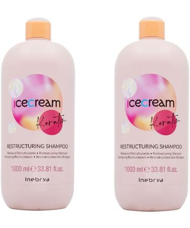  Inebrya Inebrya Ice Cream Keratin Restructuring Shamoo 2000 ml - 2 Bottles - Buy Online on GoSupps.com